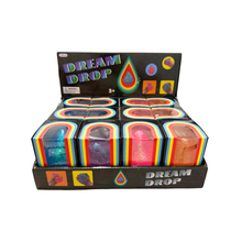 Load image into Gallery viewer, Assorted Colors Glitter Squishy Drop Toy in Display Box (3.5") MSND6

