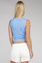 Load image into Gallery viewer, Ribbed Scoop Neck Cropped Sleeveless Top
