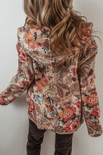 Load image into Gallery viewer, Women Floral Printed Sherpa Lined Hooded Jacket
