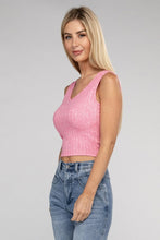 Load image into Gallery viewer, Ribbed Scoop Neck Cropped Sleeveless Top
