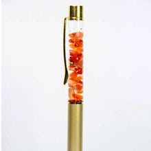 Load image into Gallery viewer, Gemstone Pen w/ 23K Pure Gold Flakes
