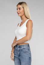 Load image into Gallery viewer, Ribbed Scoop Neck Cropped Sleeveless Top
