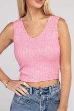 Load image into Gallery viewer, Ribbed Scoop Neck Cropped Sleeveless Top
