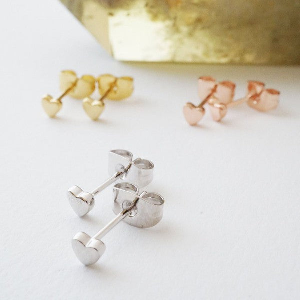 Mini Heart Stud Earrings