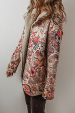 Load image into Gallery viewer, Women Floral Printed Sherpa Lined Hooded Jacket
