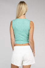 Load image into Gallery viewer, Ribbed Scoop Neck Cropped Sleeveless Top
