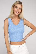 Load image into Gallery viewer, Ribbed Scoop Neck Cropped Sleeveless Top
