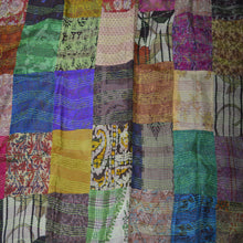 Load image into Gallery viewer, Hand Stitched Kantha  Silk  Vintage throw
