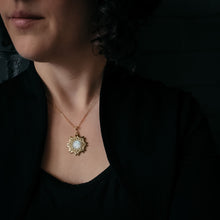 Load image into Gallery viewer, Lunar Witch Necklace - Rainbow Moonstone Pendant
