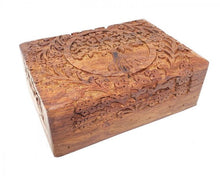 Load image into Gallery viewer, Tree of Life Hand Carved Wood Box 5&quot;x7&quot;
