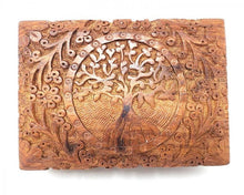 Load image into Gallery viewer, Tree of Life Hand Carved Wood Box 5&quot;x7&quot;
