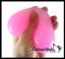Load image into Gallery viewer, 1 Big 2.5" Glitter Stress Ball - Amazing Sticky Glob Balls -

