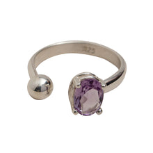 Load image into Gallery viewer, Amethyst Ball Ring
