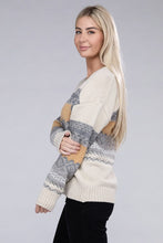 Load image into Gallery viewer, Multicolor Stripe V Neck Sweater
