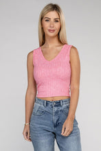 Load image into Gallery viewer, Ribbed Scoop Neck Cropped Sleeveless Top
