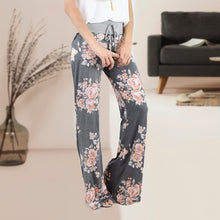 Load image into Gallery viewer, Drawstring Floral Wide Leg Pants
