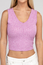 Load image into Gallery viewer, Ribbed Scoop Neck Cropped Sleeveless Top
