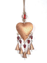 Load image into Gallery viewer, Heart Chime brass bells decorative ornaments
