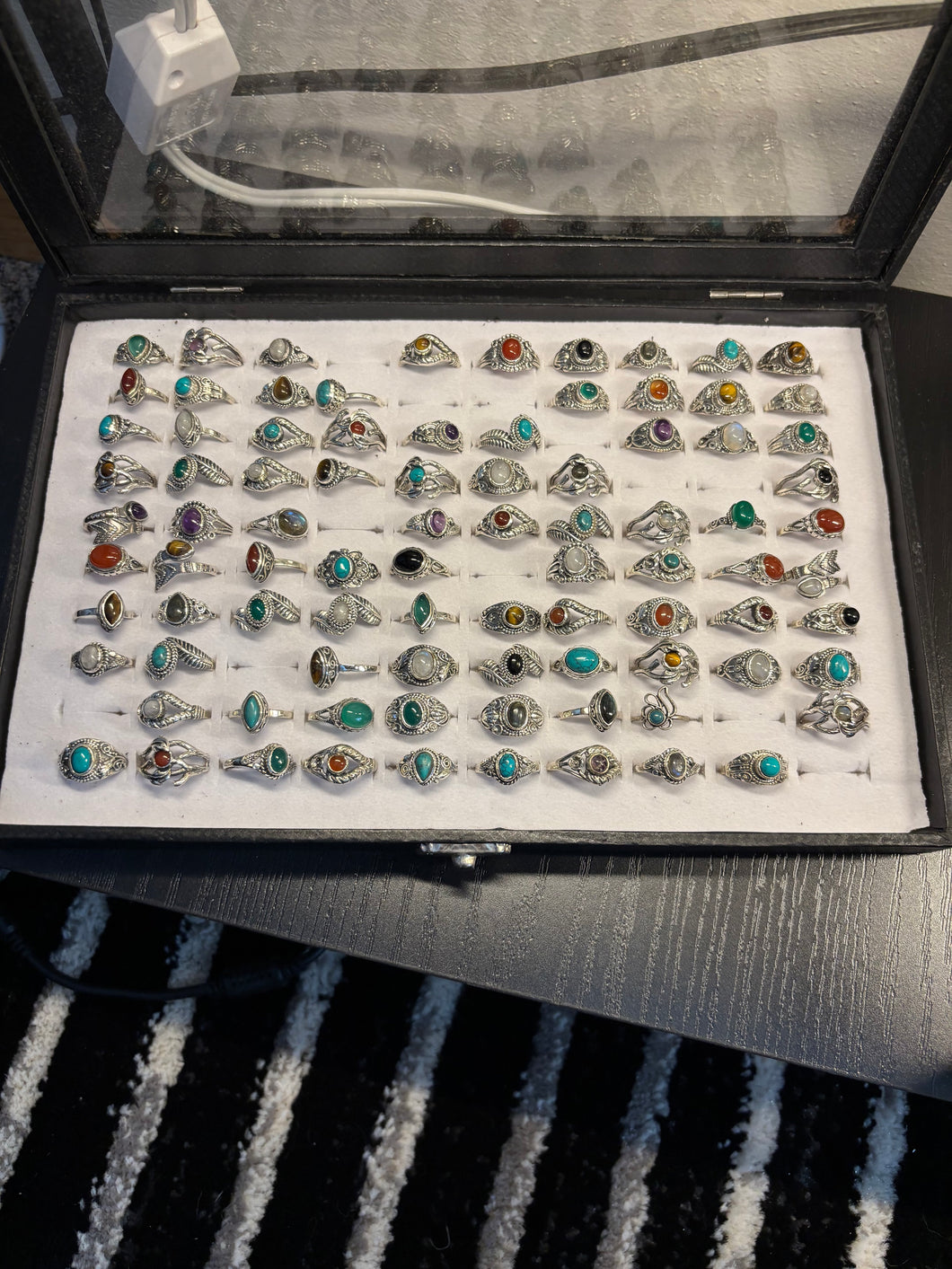 Boho Crystal-Inspired Rings