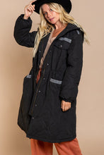 Load image into Gallery viewer, Long Padded Jacket with Hoodie
