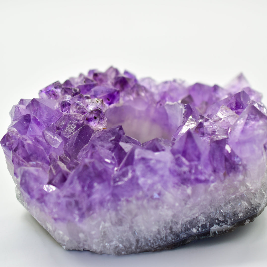 Amethyst Druzy Crystal Votive or Tea Light Candle Holder