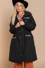 Load image into Gallery viewer, Long Padded Jacket with Hoodie
