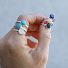 Load image into Gallery viewer, Limited Edition Gemstone Stacking Rings - Opal, Chrysoprase, Lapis, Malachite or Moonstone
