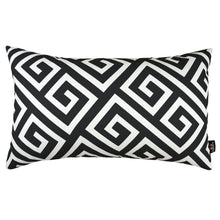 Load image into Gallery viewer, Greek Key Black&amp;White Decorative Lumbar Throw Pillow Cover
