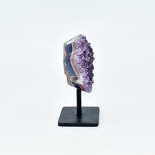 Load image into Gallery viewer, Natural Amethyst Druzy Polished on Metal Base
