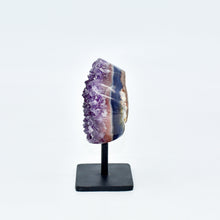 Load image into Gallery viewer, Natural Amethyst Druzy Polished on Metal Base
